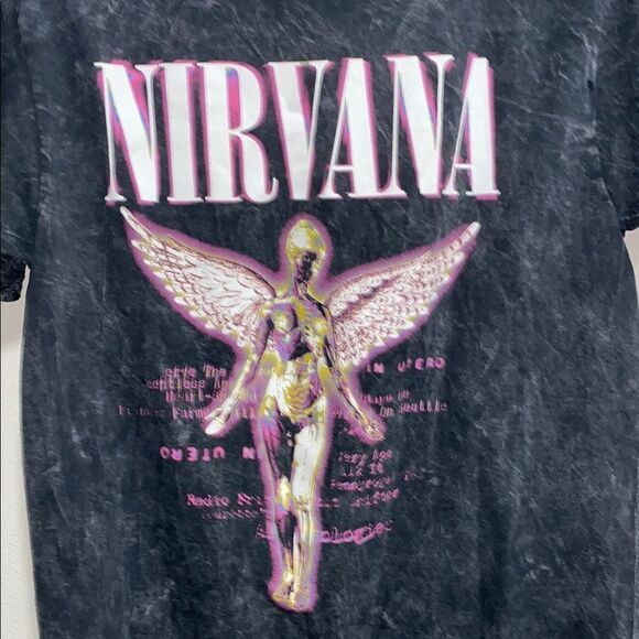 NIRVANA In Utero Acid‎ Wash Band Graphic Tee – Size Medium - Picture 5 of 13